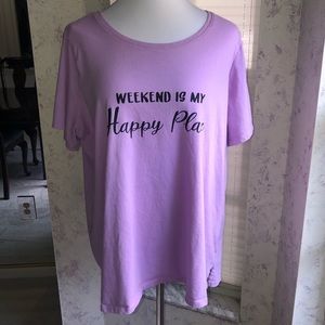Lavender/purple T-Shirt weekend is my happy place, weekend, relax, purple